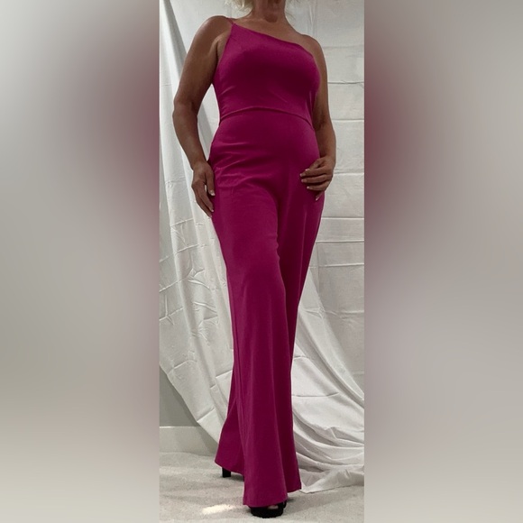 NEW Crystal Sky Barbiecore Stretch Fuchsia Jumpsuit size L NWOT - Picture 1 of 5